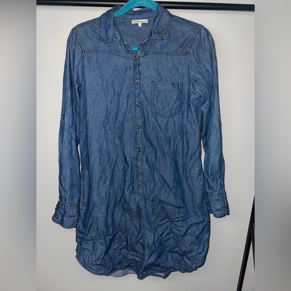 Charlotte Russe Brand Long Sleeve Denim Dress - Picture 1 of 3